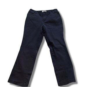 St. John’s Bay Navy Straight-Leg Pants – Size 8P | Cotton Blend |